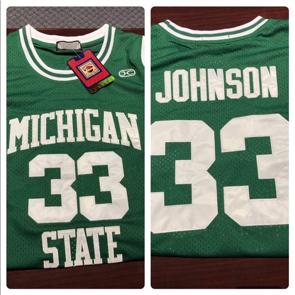 magic johnson msu jersey
